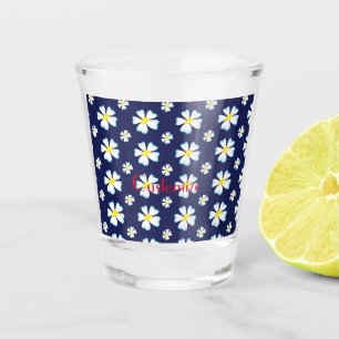 Verre A Shot Motif de fleurs blanches Thunder_Cove