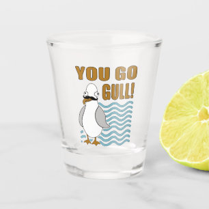 Verre A Shot Mouette de moustache vous allez mouette