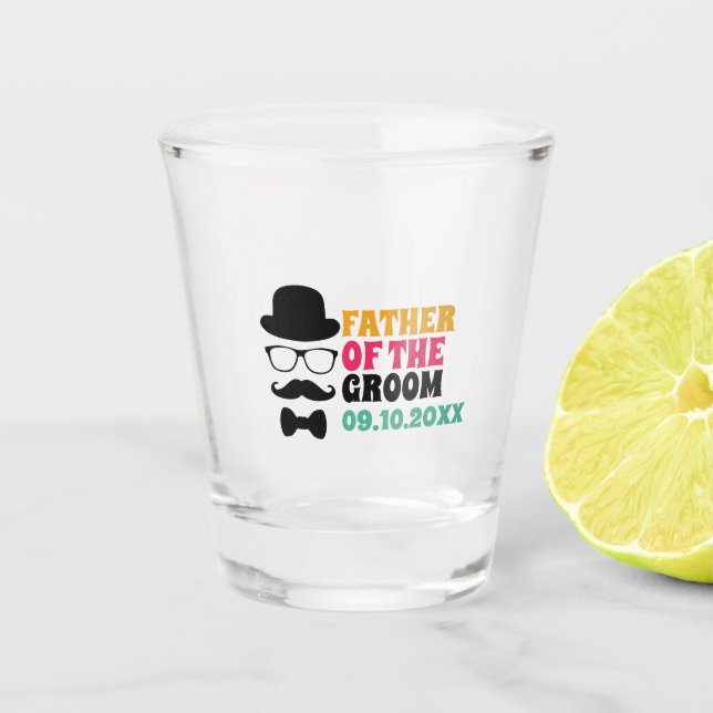 Verre à Shot Moustache Personnalisé – Père du Mari (Devant)