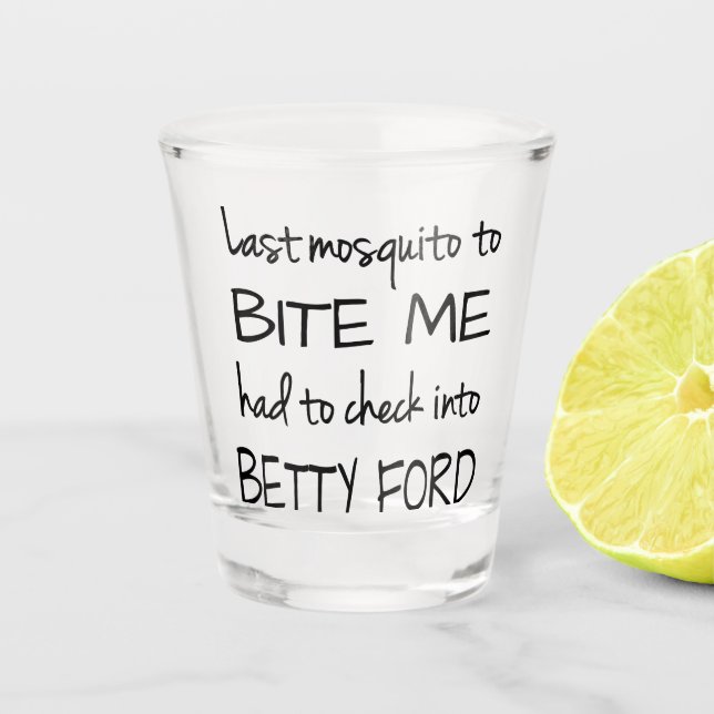 Verre A Shot Moustique ivre | Citation de l'Humour d'alcool pou (Devant)