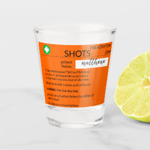 Verre A Shot Mug d'ordonnance personnalisé et drôle