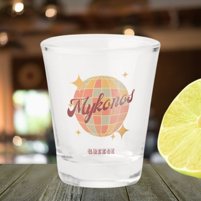 Verre A Shot Mykonos Grèce Retro Accessoire bar souvenir (Créateur téléchargé)