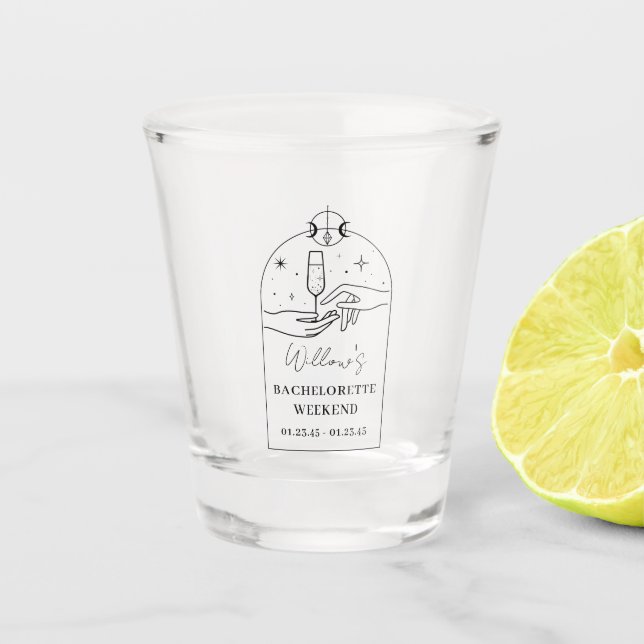 Verre A Shot Mystic Tarot Card Bachelorette Party Shot Glass (Devant)