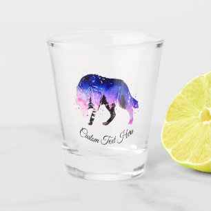 Verre A Shot Mystical Wolf Spirit Animal Personnalisé