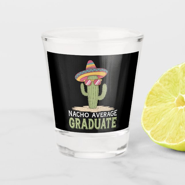 Verre A Shot Nacho Moyenne Graduate Cactus Graduation Mexicaine (Devant)