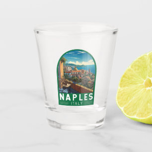 Verre A Shot Naples Italie Travel Art Vintage