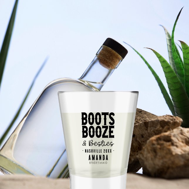 Verre A Shot Nashville Bachelorette Bottes Besoins Booze Person (Créateur téléchargé)
