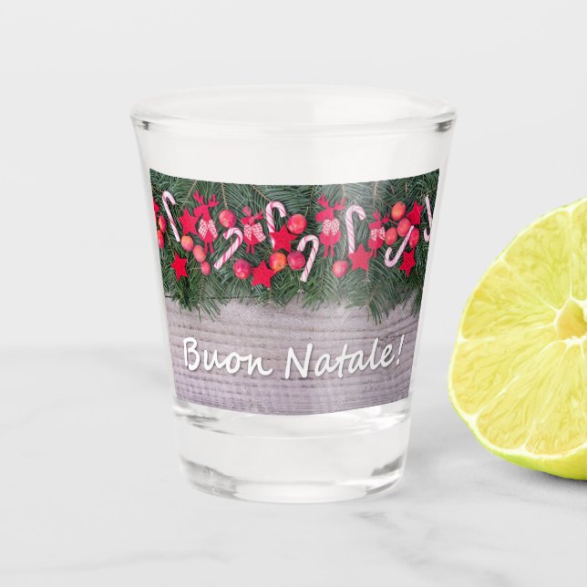 VERRE A SHOT **NATALE DE BUON** JOYEZ NOËL (Devant)