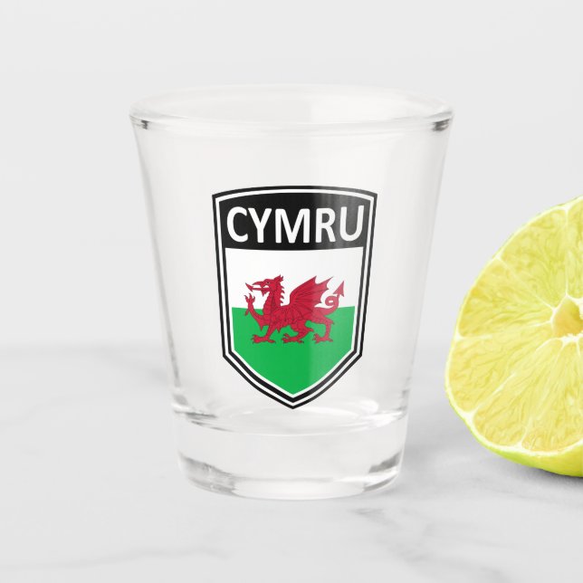 Verre A Shot National - Cymru (Devant)