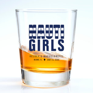Verre A Shot Nauti Girls Fête de Fiançailles Drôle