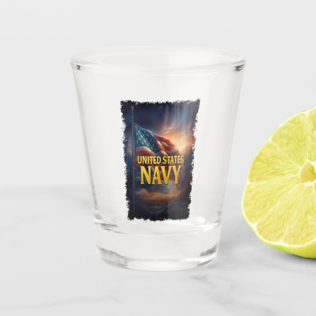 Verre A Shot Navy USN Veteran (Devant)