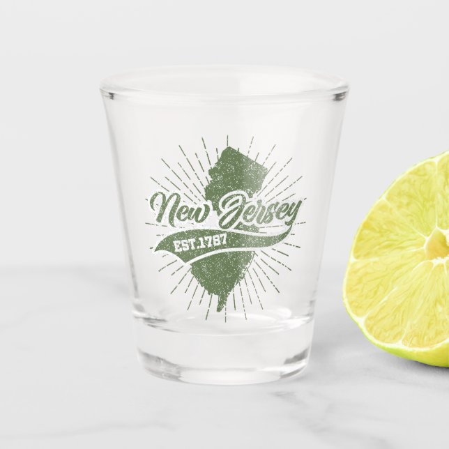Verre A Shot New Jersey vintage (Devant)