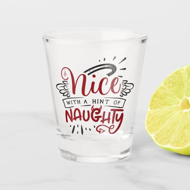 Verre A Shot Nice avec une pointe de coquine | Fun Christmas Ho (Devant)