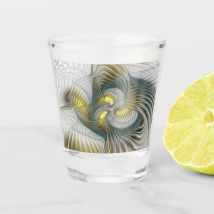 Verre A Shot Nobly Golden Turquoise Imaginaire Fractal Art