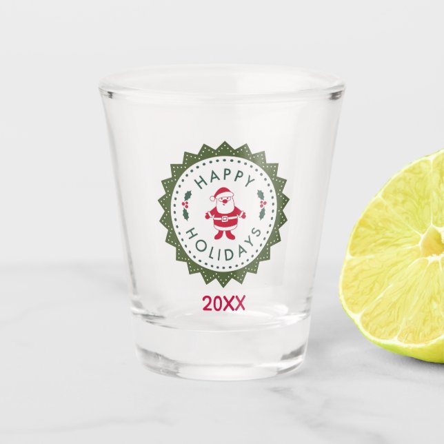 Verre A Shot Noël Fête de Noël Carton mignon Père Noël (Devant)