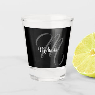 Verre A Shot Nom initial de monogramme moderne minimaliste