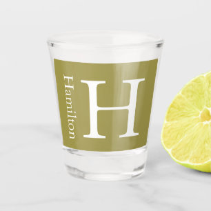 Verre A Shot Nom monogramme simple Personnalisé