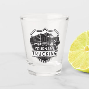 Verre A Shot NOM personnalisé Camions Big Rig Semi Trucker