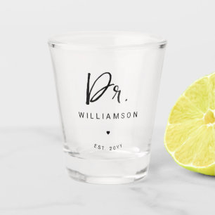 Verre A Shot Nom personnalisé Dr Minimaliste Docteur Graduation