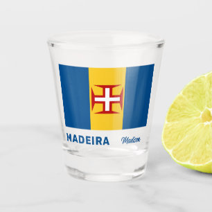 Verre A Shot Nom personnalisé Drapeau Madeira