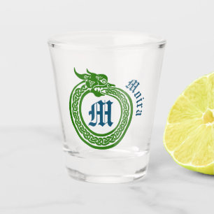 Verre A Shot Nom personnalisé et monogramme Style celtique Ouro
