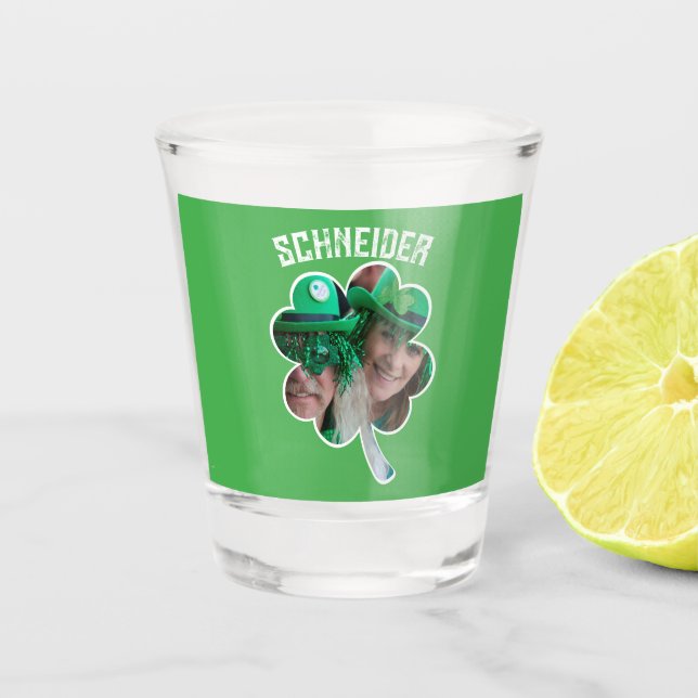 Verre A Shot Nom personnalisé Jour de la Saint Patrick photo de (Devant)