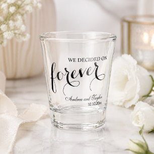 Verre A Shot Nous avons choisi Forever Elegant Wedding