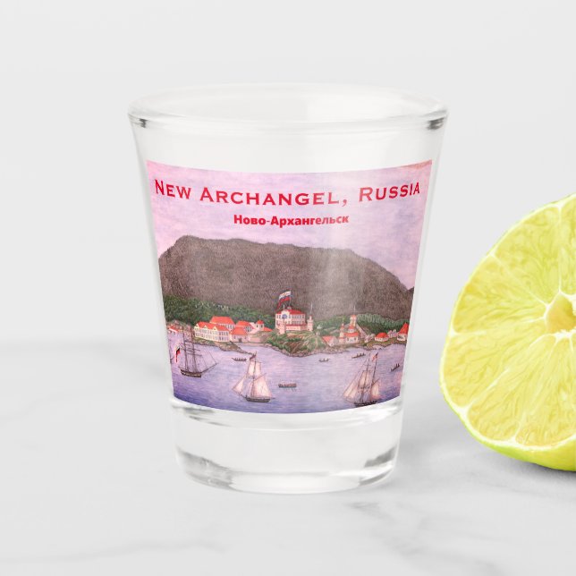 Verre A Shot Nouveau Archange, Russie (Sitka) Peinture (Devant)