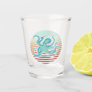Verre A Shot Octopus les années 70 style rétro