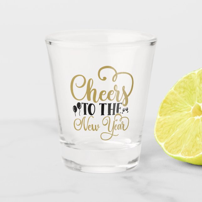 Verre A Shot OEuvre du Nouvel An (Devant)