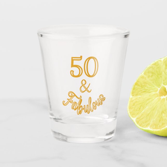 Verre A Shot Or 50 et fabuleux (Devant)