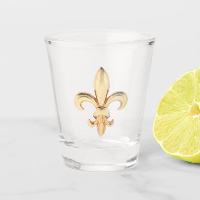 Verre A Shot Or Fleur de Lis 1 (Devant)
