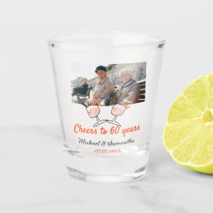Verre A Shot Orange félicite pour les 60 ans de mariage 