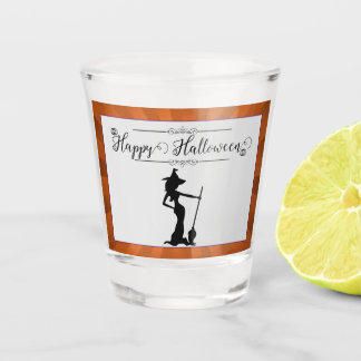 Verre A Shot Orange Starburst Witch Halloween