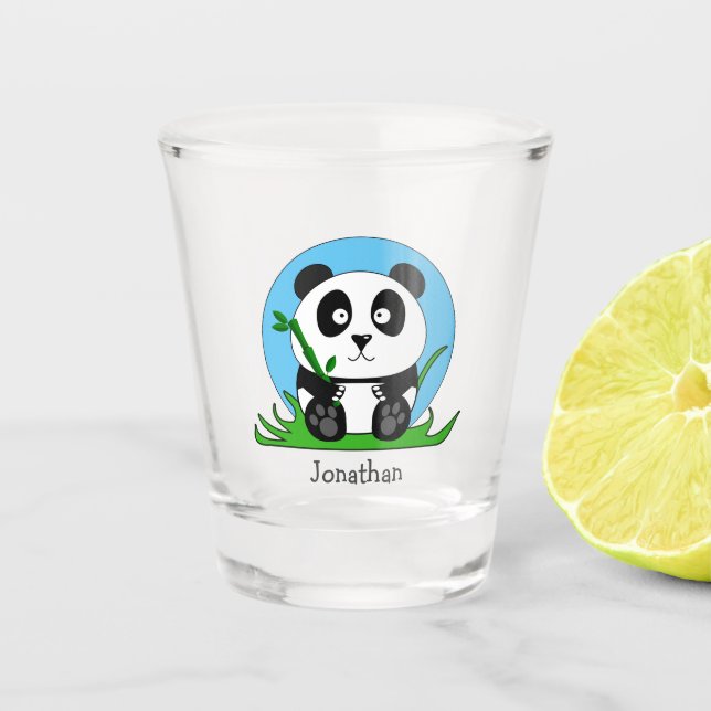 Verre A Shot Ours De Panda Noir Et Blanc (Devant)