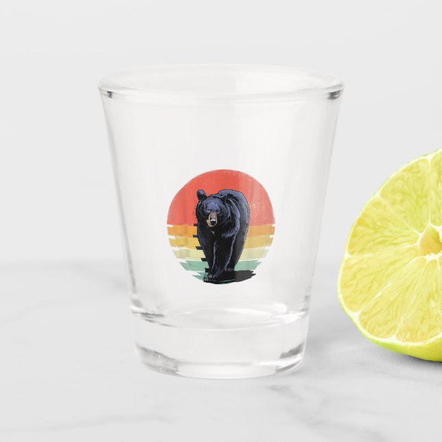 Verre A Shot Ours noir Vintage (Devant)