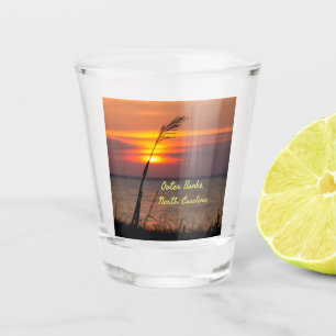 Verre A Shot Outer Banks North Carolina Beach Sunset Orange Sky