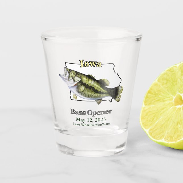 Verre A Shot Ouvrage de basse Iowa sur mesure (Devant)