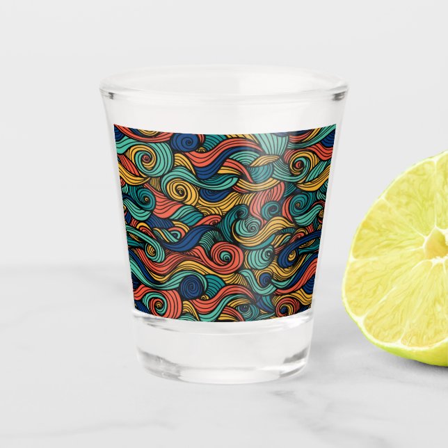 Verre A Shot Paisley haché (Devant)