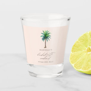 Verre A Shot Palm Tree Blush Bachelorette Week-end