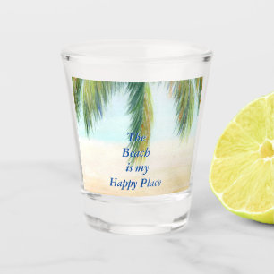 Verre A Shot Palmier par jour ensoleillé sur la plage