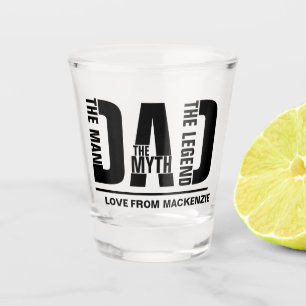 Verre A Shot Papa L'Homme Le Mythe La Légende Personnalisé