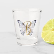 Papillon Floral Élégant Lettre B - Monogramme Arti