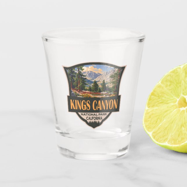 Verre A Shot Parc national de Kings Canyon Illustration Art rét (Devant)
