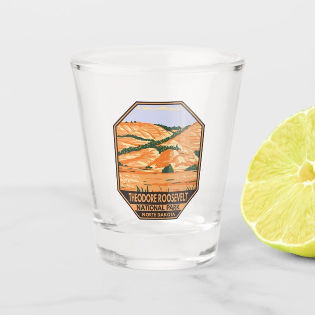 Verre A Shot Parc national de Theodore Roosevelt Vintage (Devant)