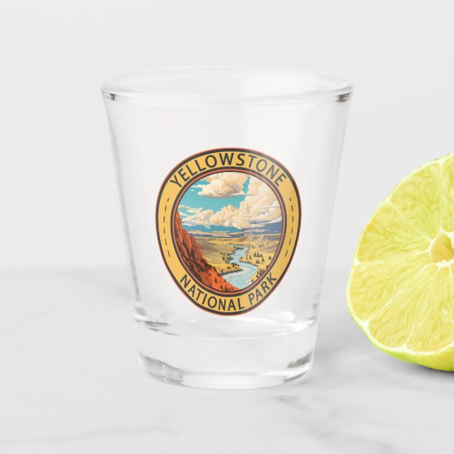 Verre A Shot Parc national de Yellowstone Hayden Valley Travel  (Devant)
