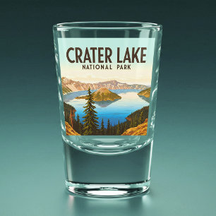 Verre A Shot Parc national du lac Crater vintage