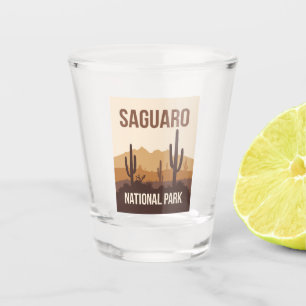Verre A Shot Parc national du Saguaro Art de voyage minimal