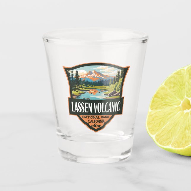 Verre A Shot Parc national volcanique de Lassen Illustration Vo (Devant)