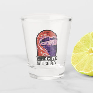 Verre A Shot Parc national Wind Cave South Dakota Vintage